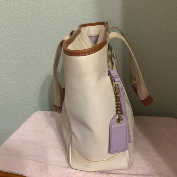 Coach nylon and leather Hampton tote shoulder handbag - Picture 6 of 7